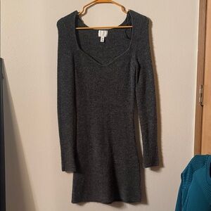 H&M Charcoal Long Sleeve Dress
